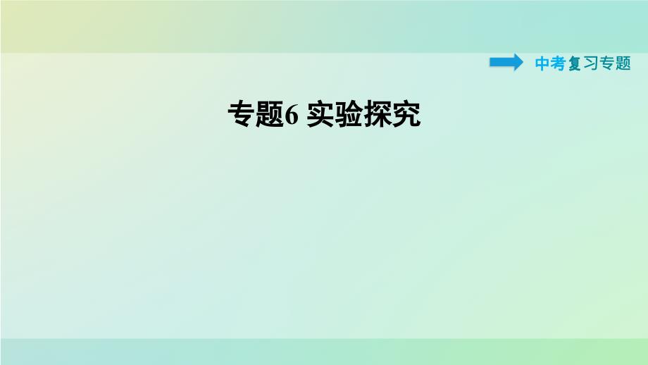 九年级化学下册中考冲刺复习-专题6-实验探究-科粤版课件_第1页