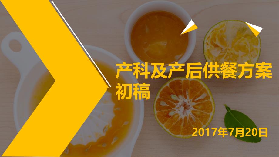 产后供餐方案初稿课件_第1页