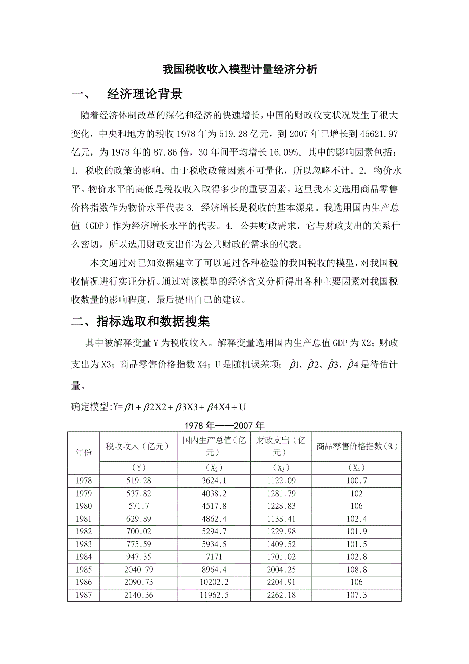 計量經(jīng)濟學(xué) 期末課程論文_第1頁