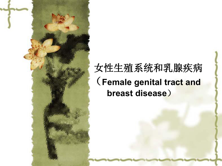 病理学理论课件：5年制女性生殖系统和乳腺疾病_第1页