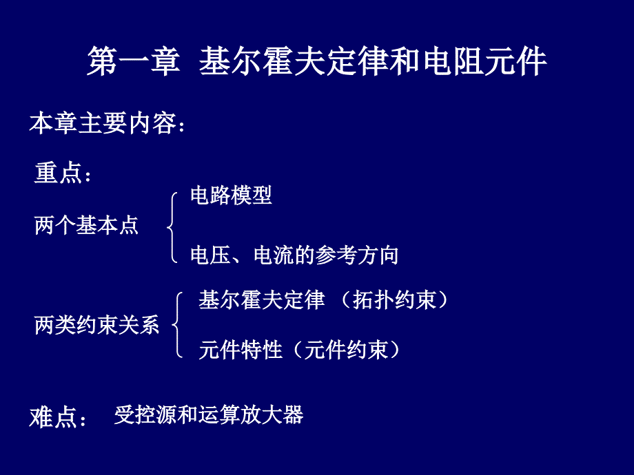 电路原理 第一章基尔霍夫定律和电阻元件_第1页