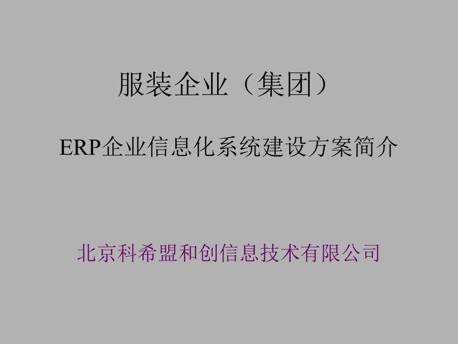 服装企业ERP企业信息化系统建设方案简介2_第1页