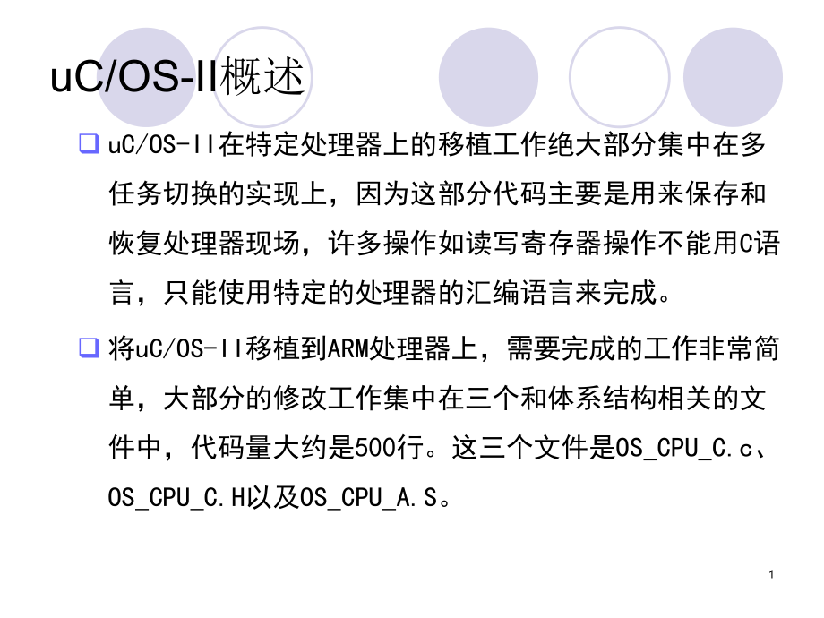嵌入式系统及应用：嵌入式uCOS-II移植_第1页