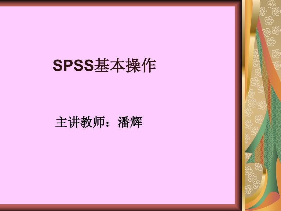 SPSS详细使用方法_第1页