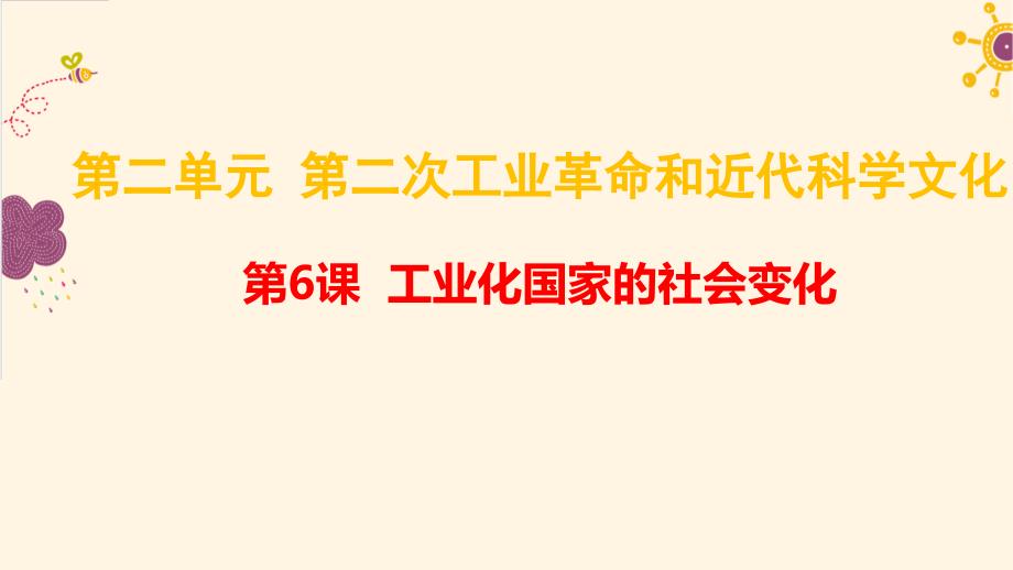 初中历史九年级下册-工业化国家的社会变化--ppt课件_第1页