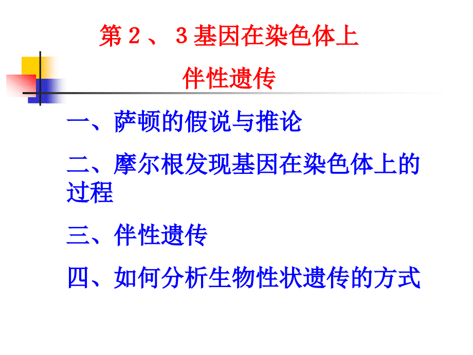 2011届一轮复习基因在染色体伴性遗传_第1页