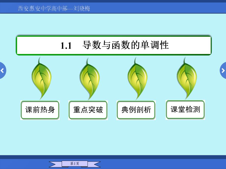 教育专题：导数与函数的单调性_第1页