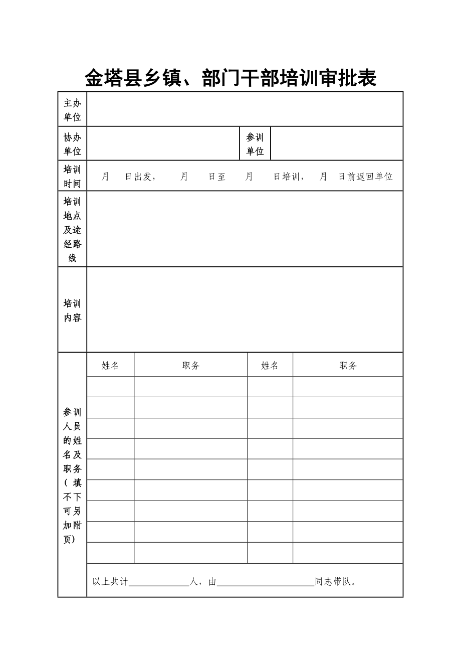 65-金塔县乡镇、部门干部审批表_第1页