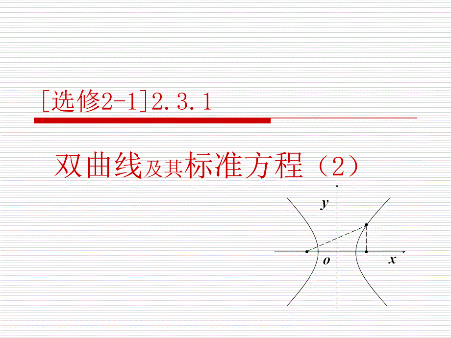 [选修2-1]2.3.1双曲线及其标准方程_第1页