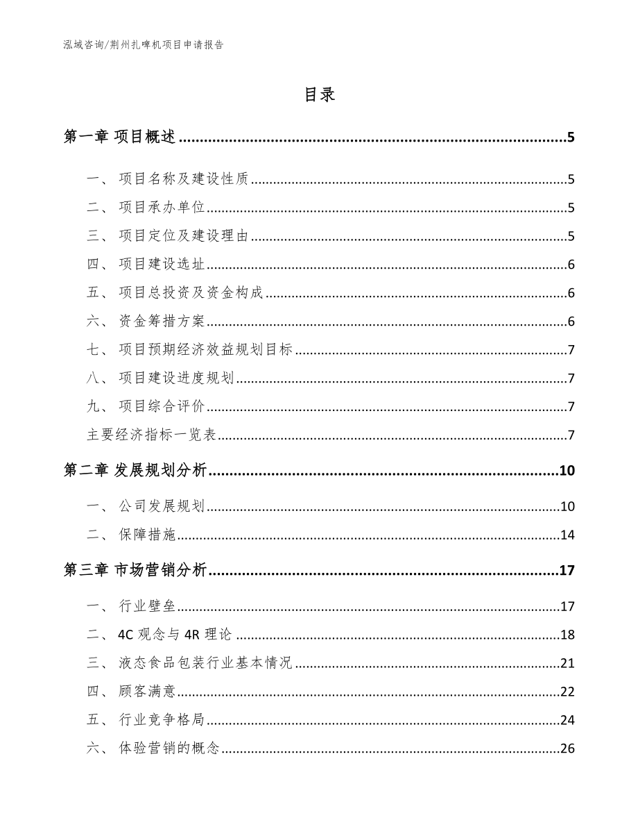 荆州扎啤机项目申请报告_第1页