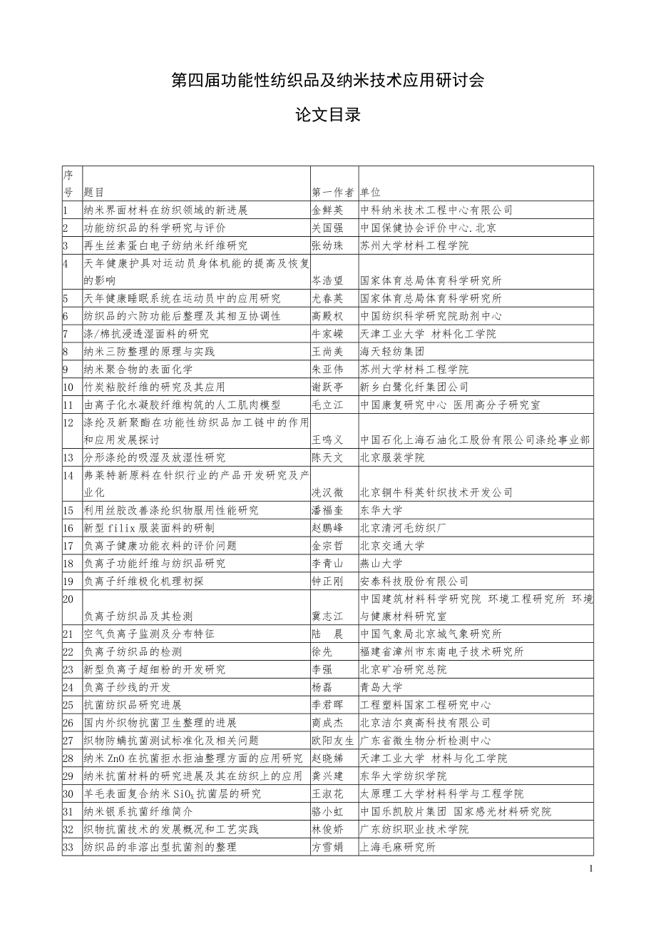 第四届功能性纺织品及纳米技术应用研讨会_第1页