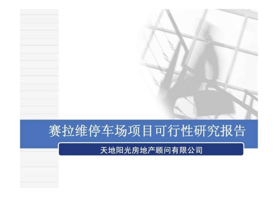 天地阳光房地产顾问有限公司赛拉维停车场项目可行性研究报告_第1页