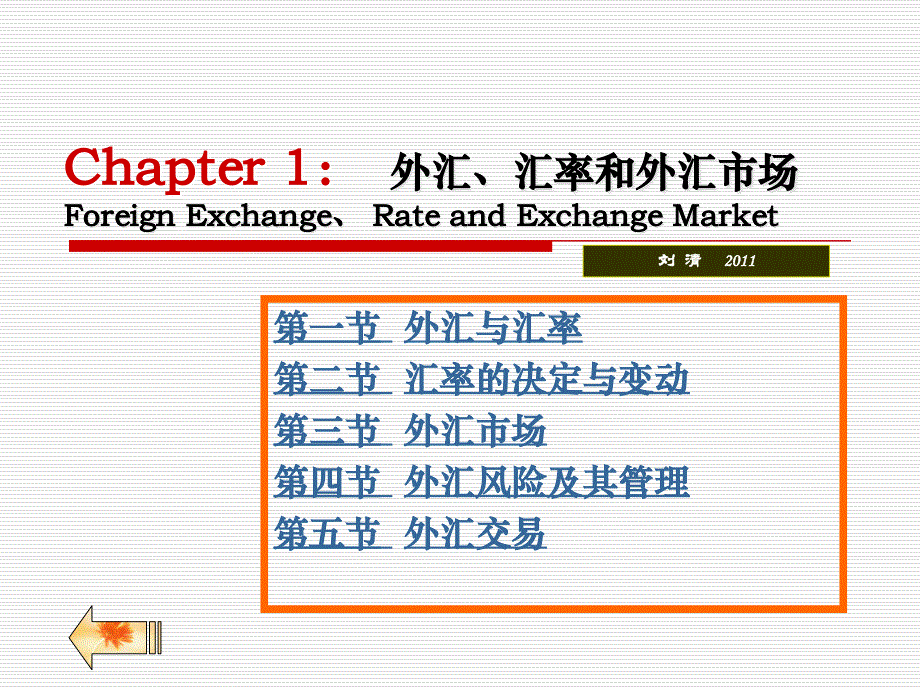 第一章第一节外汇、汇率和外汇市场_第1页