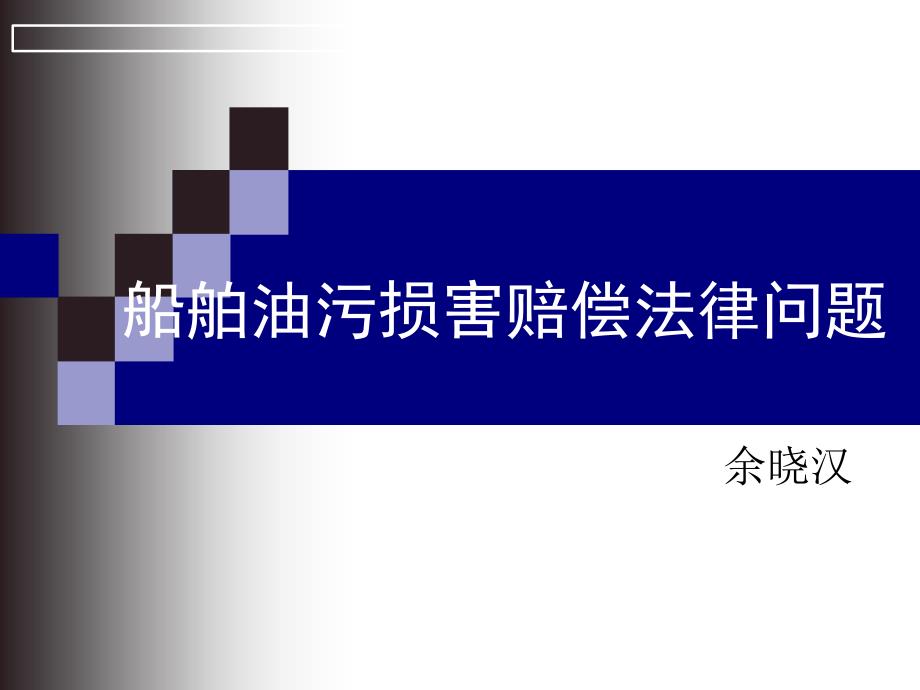 船舶油污损害赔偿法律问题_第1页