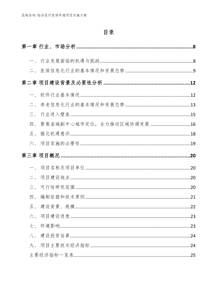 临汾医疗医保终端项目实施方案（参考模板）_第1页