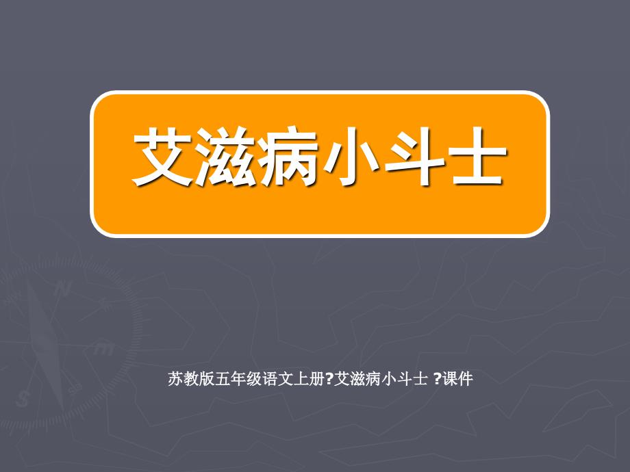 苏教版五年级语文上册《艾滋病小斗士》课件（最新制作含配套教案）_第1页