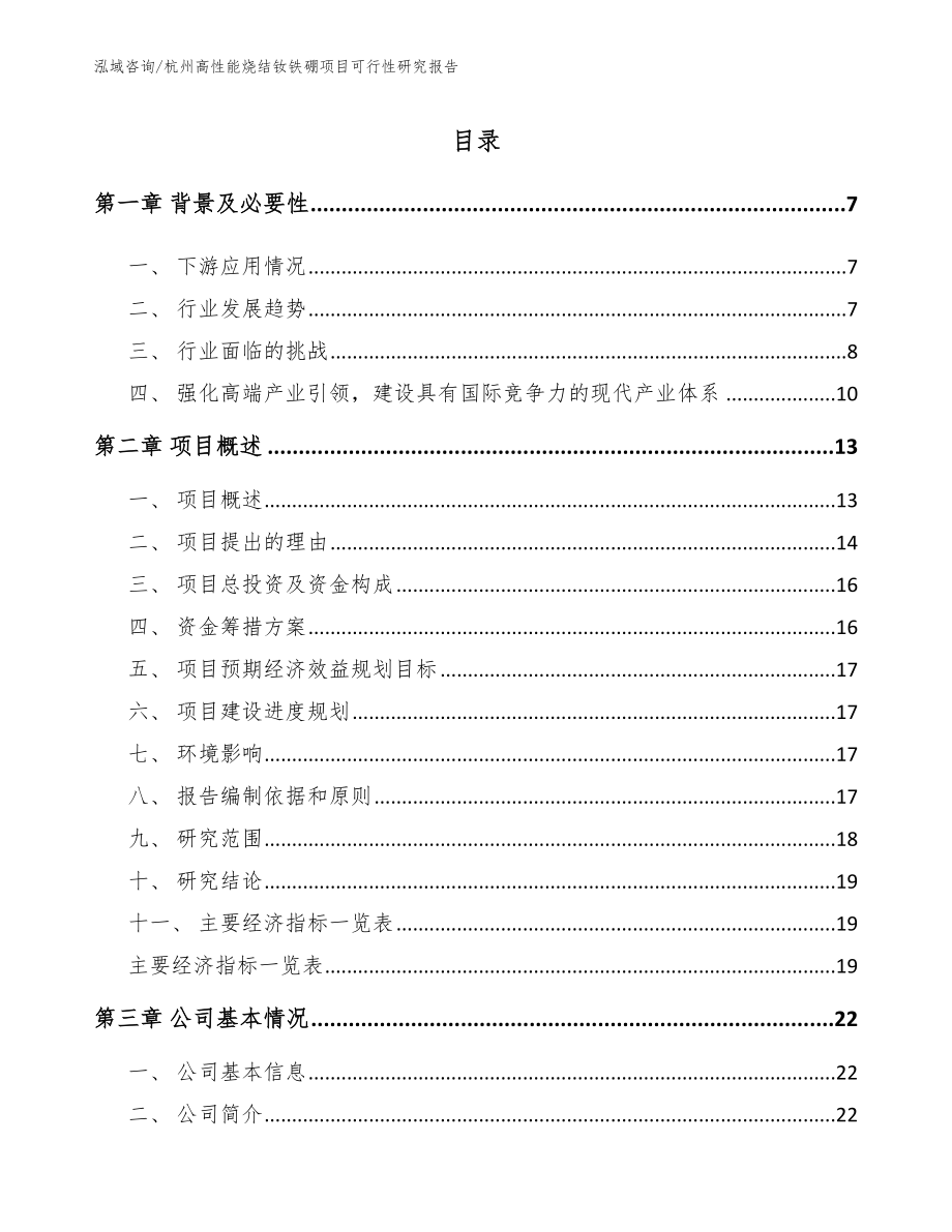杭州高性能烧结钕铁硼项目可行性研究报告【模板参考】_第1页