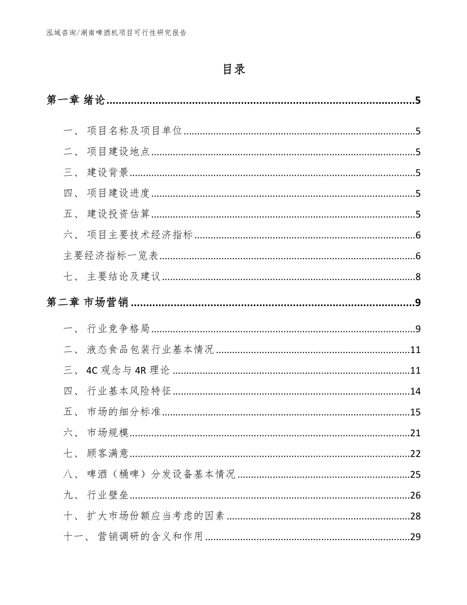湖南啤酒机项目可行性研究报告_模板范本_第1页