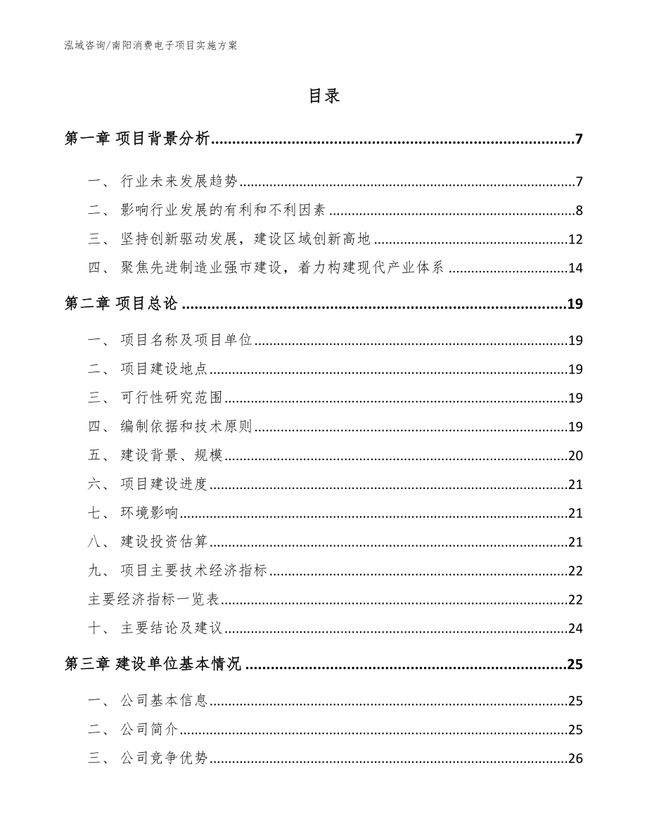 南阳消费电子项目实施方案_第1页