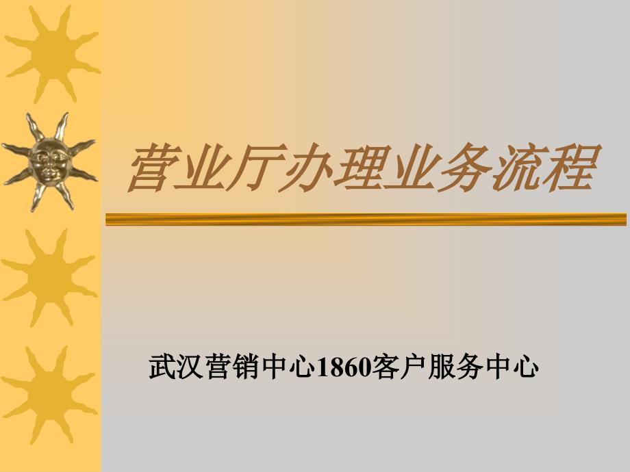 [精选]1860客户服务中心培训营业厅办理业务流程--wendy50054908_第1页