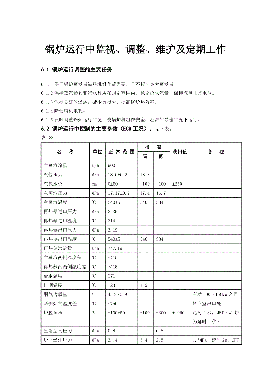 鍋爐運行中監(jiān)視、調(diào)整、維護及定期工作_第1頁