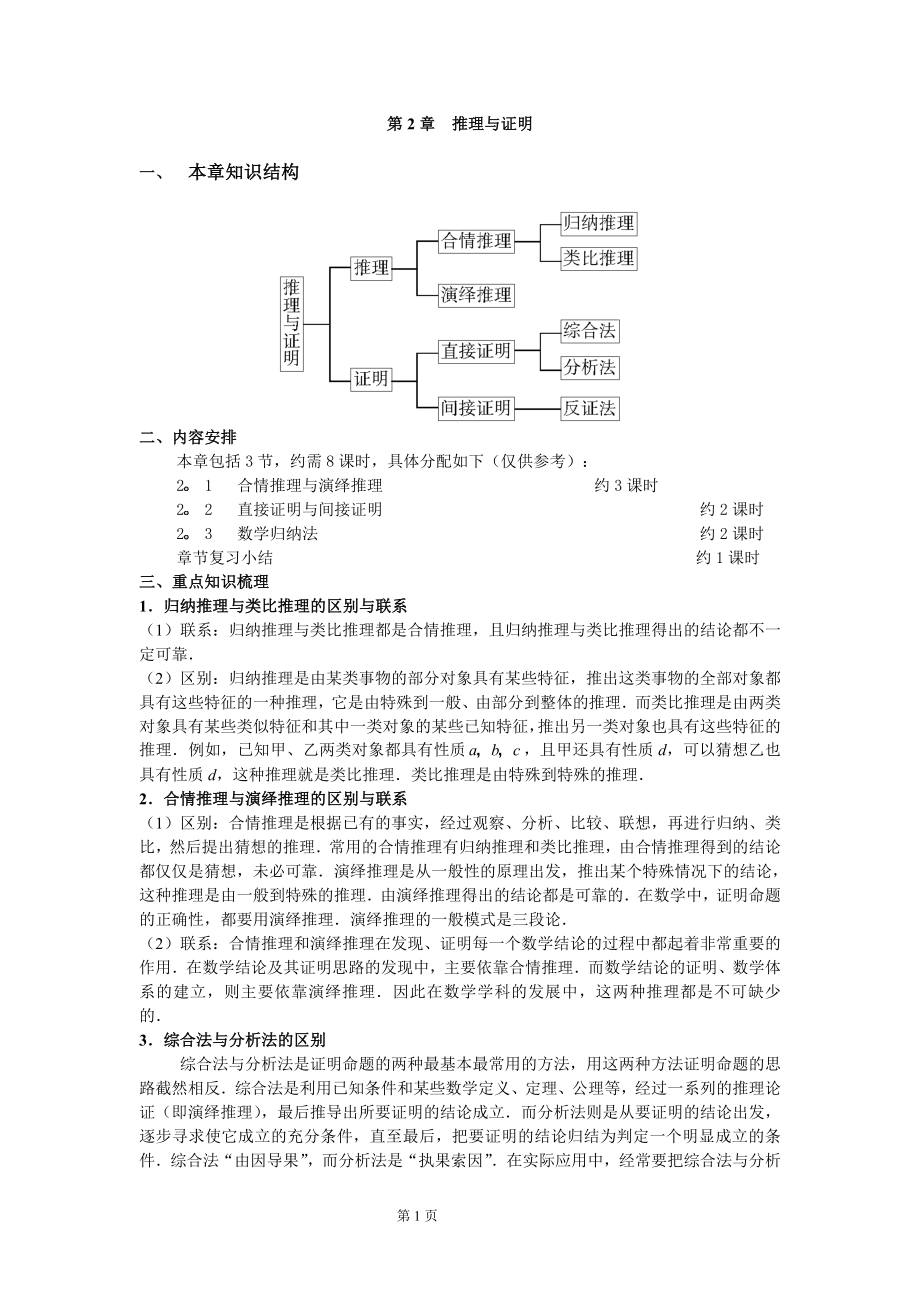 选修1-2 第2章推理与证明_第1页