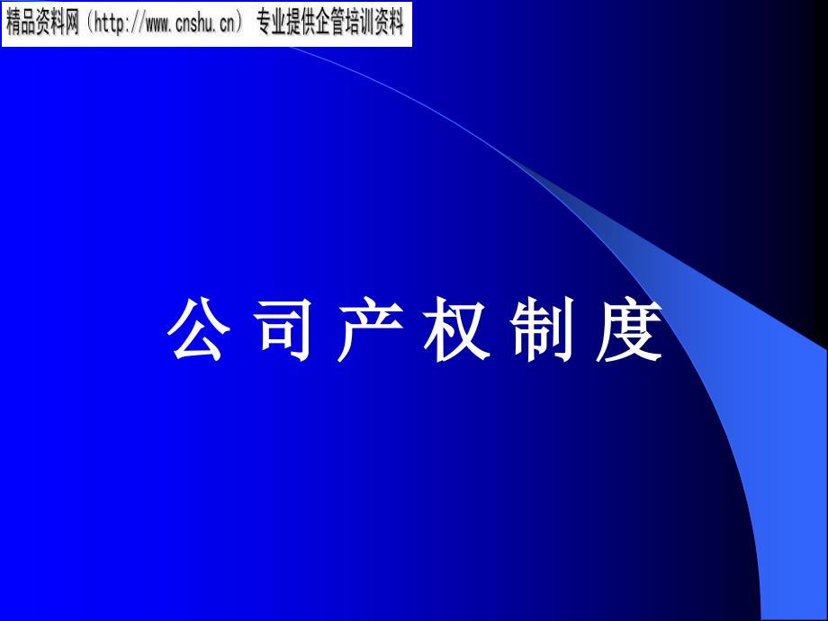 公司产权制度管理方案分析37615_第1页