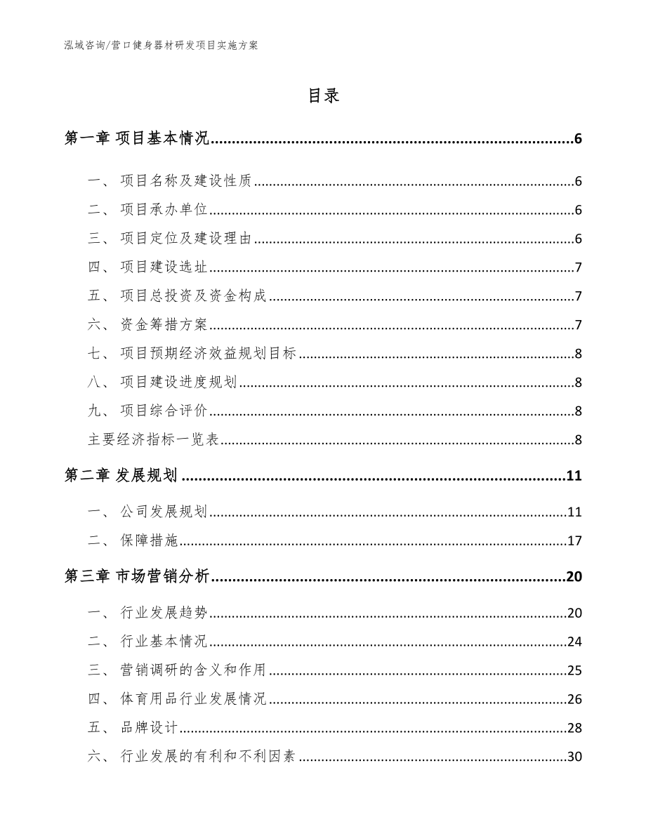 营口健身器材研发项目实施方案【范文参考】_第1页