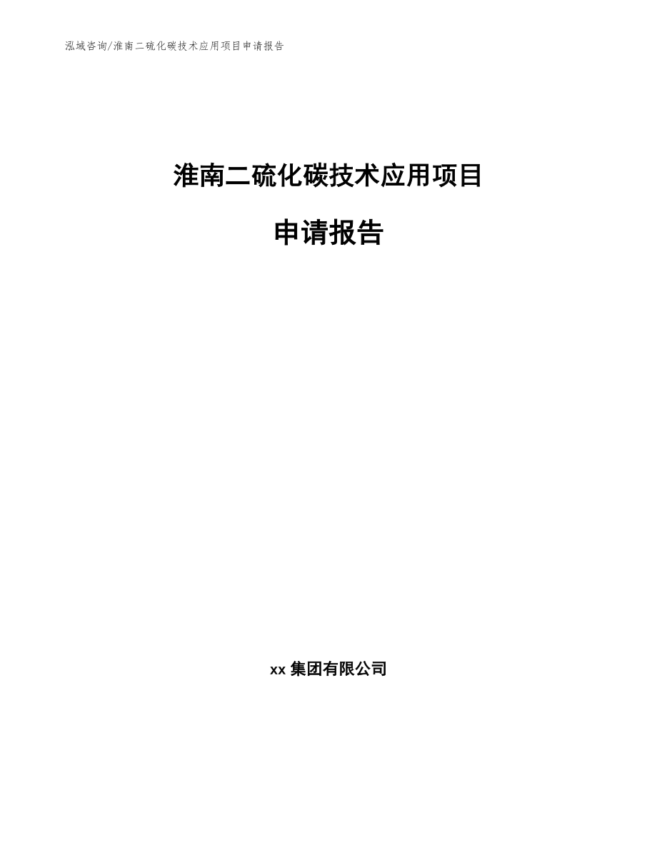 淮南二硫化碳技术应用项目申请报告_模板范文_第1页
