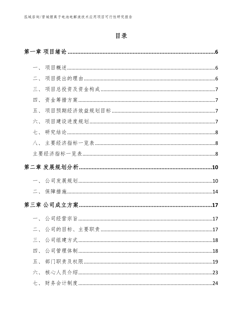 晋城锂离子电池电解液技术应用项目可行性研究报告_范文模板_第1页