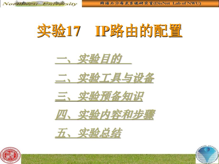 实验17IP路由配置(精品)_第1页