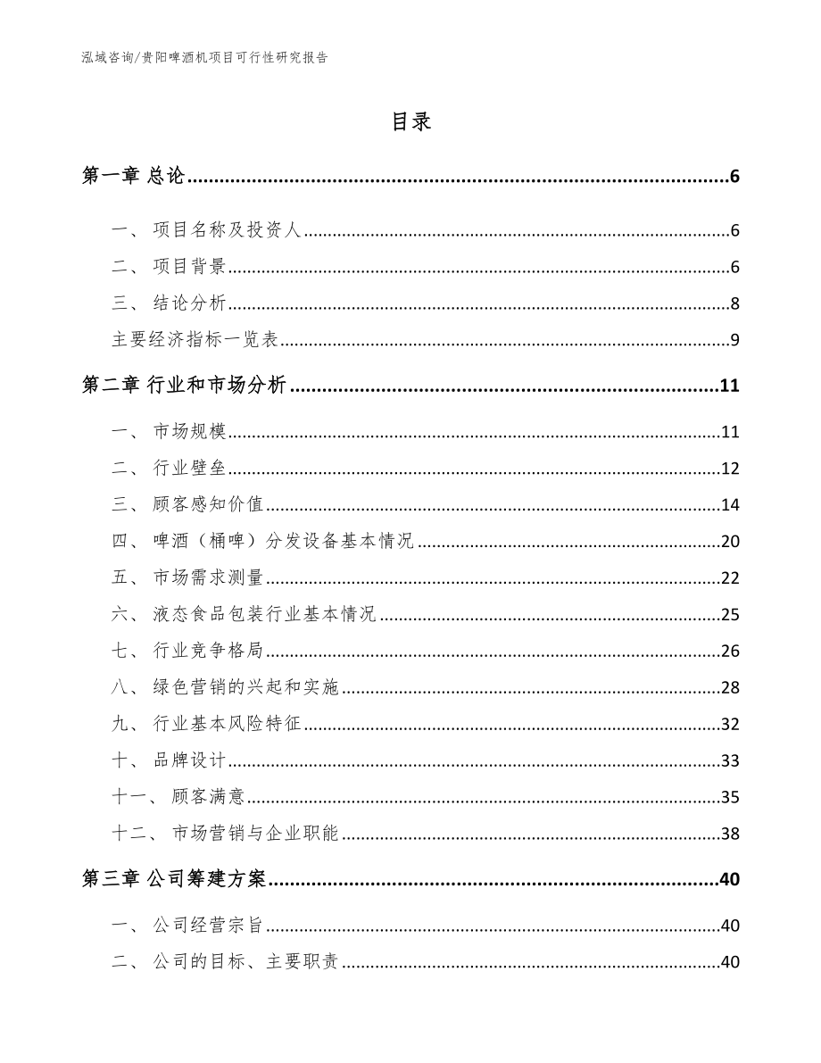 贵阳啤酒机项目可行性研究报告_第1页