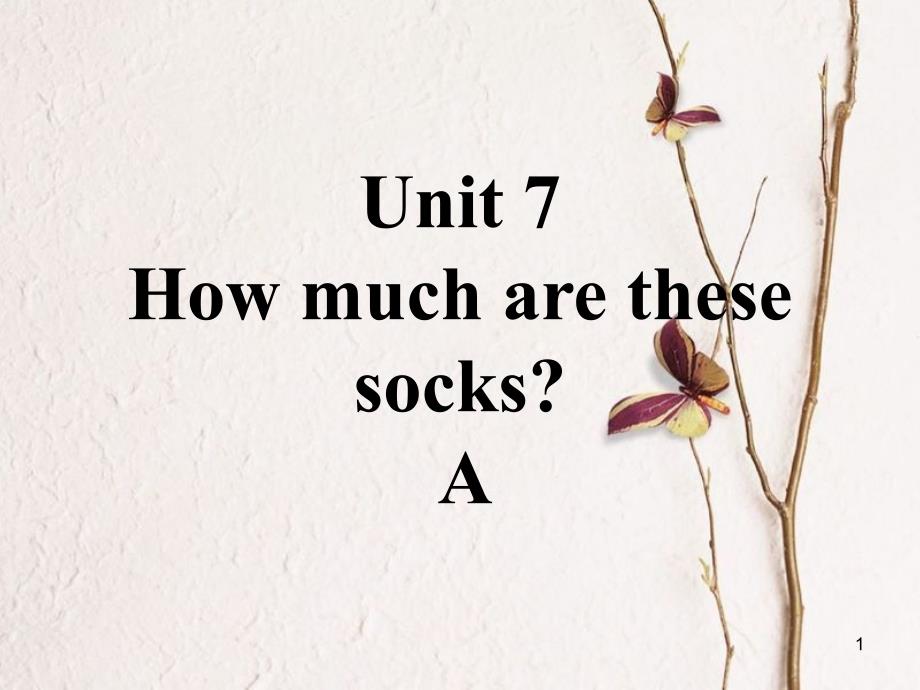 七年级英语上册 口头表达专练 Unit 7 How much are these socks Section A课件 （新版）人教新目标版_第1页