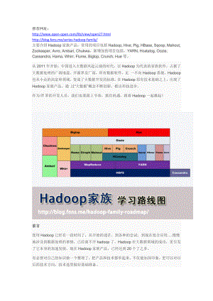 Hadoop家族学习路线图