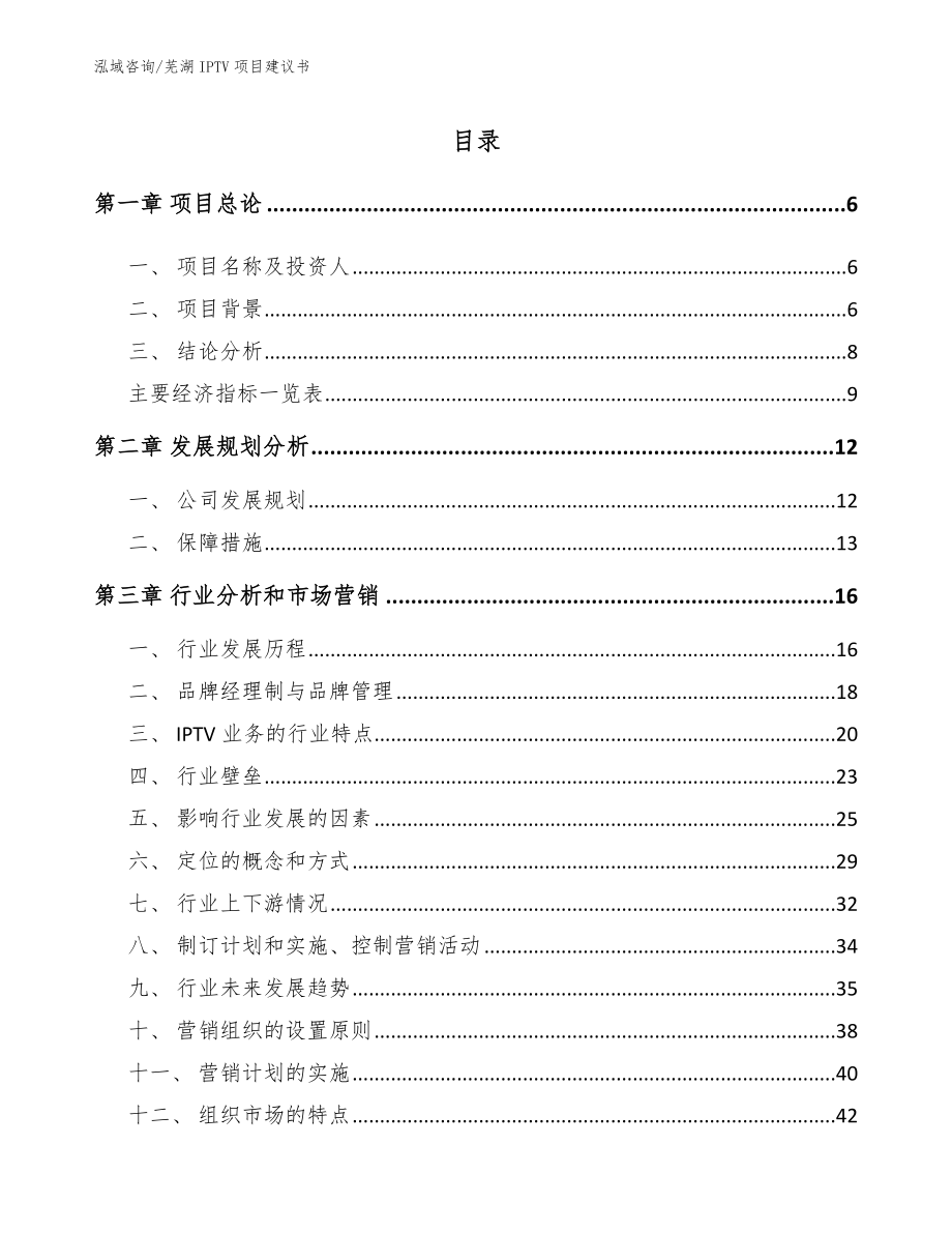 芜湖IPTV项目建议书_第1页