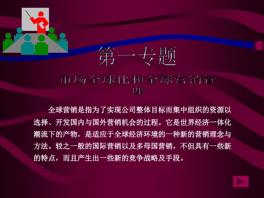 [精选]专题一 市场全球化和全球营销管理79219_第1页