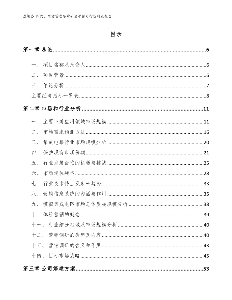 内江电源管理芯片研发项目可行性研究报告_第1页