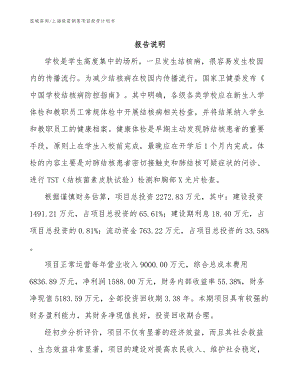 上海疫苗销售项目投资计划书