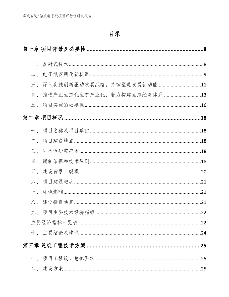 韶关电子纸项目可行性研究报告（范文模板）_第1页