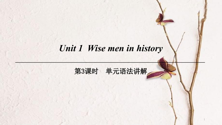 九年级英语上册 Module 1 Geniuses Unit 1 Wise men in history（第3课时）单元语法讲解课件 牛津深圳版_第1页