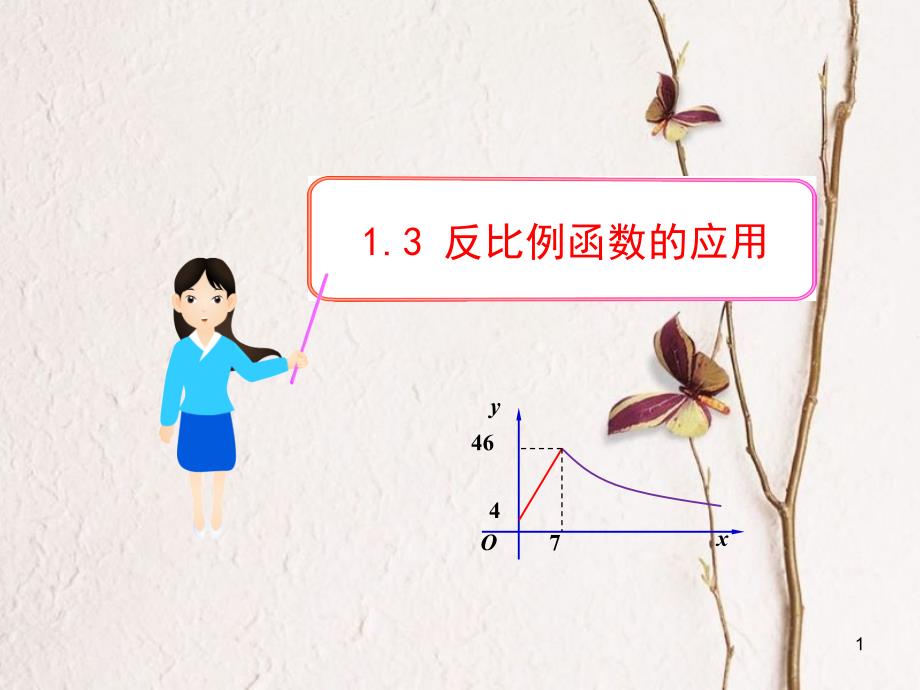 九年级数学上册 第1章 反比例函数 1.3 反比例函数的应用课件 （新版）湘教版_第1页