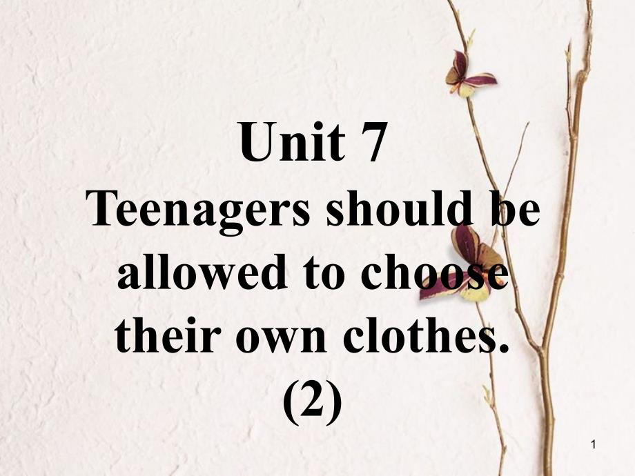 九年级英语全册 口译精练 Unit 7 Teenagers should be allowed to choose their own clothes(2)课件 （新版）人教新目标版_第1页