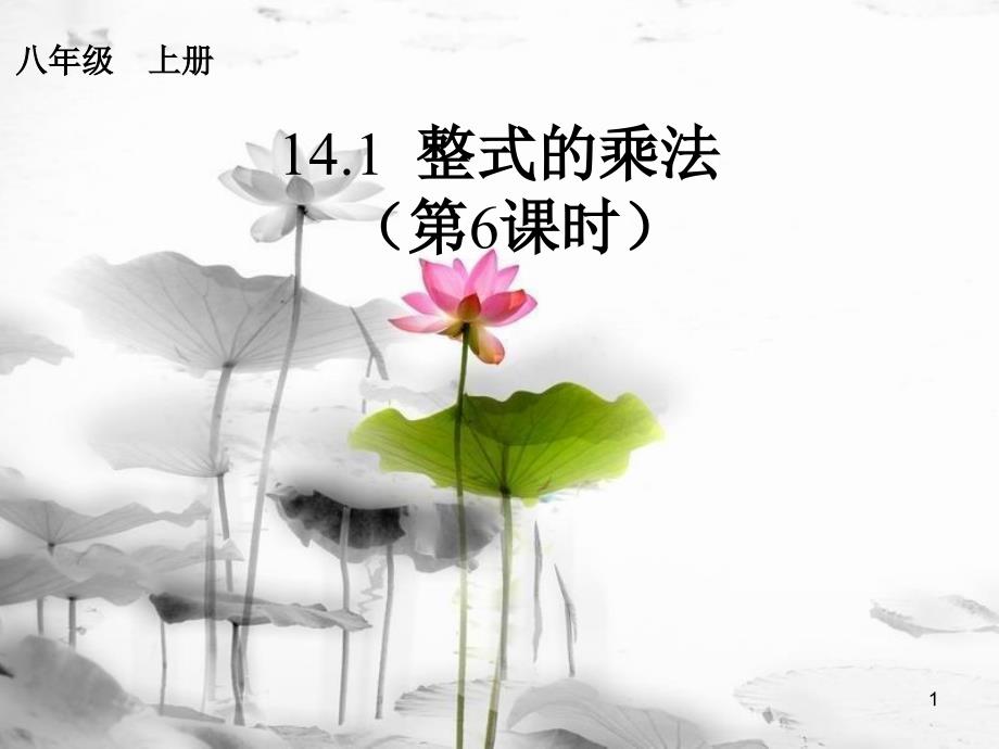 八年级数学上册 14.1 整式的乘法（6）课件 （新版）新人教版_第1页