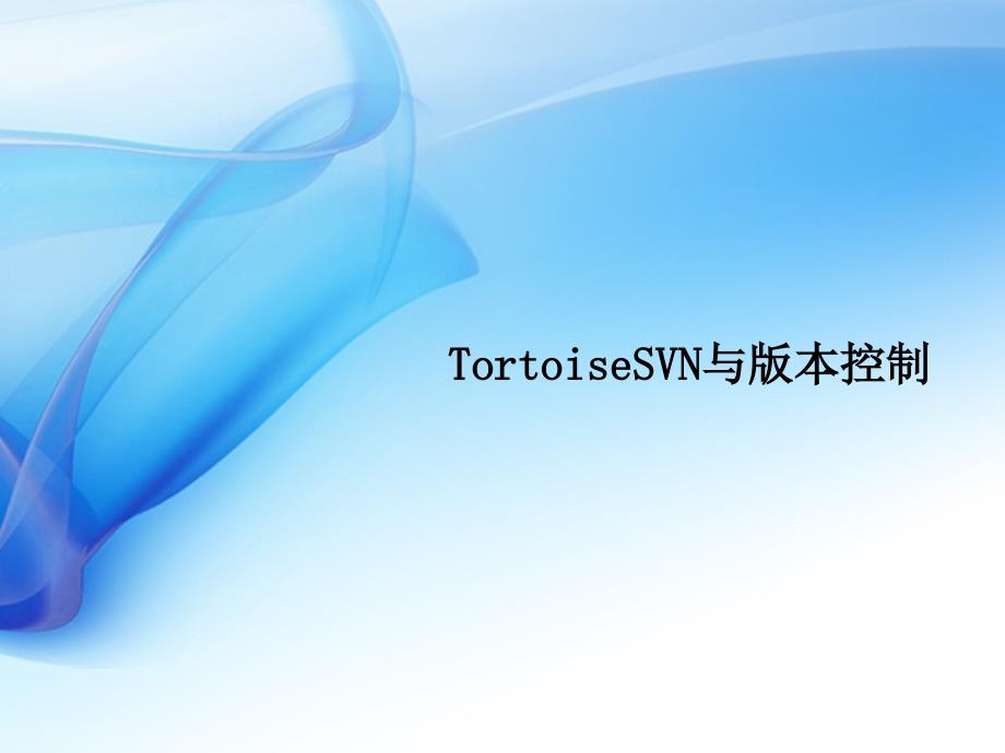 TortoiseSVN与版本控制(精品)_第1页