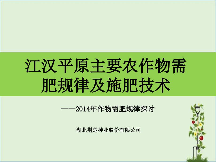 2014年作物需肥规律探讨解析优秀PPT_第1页