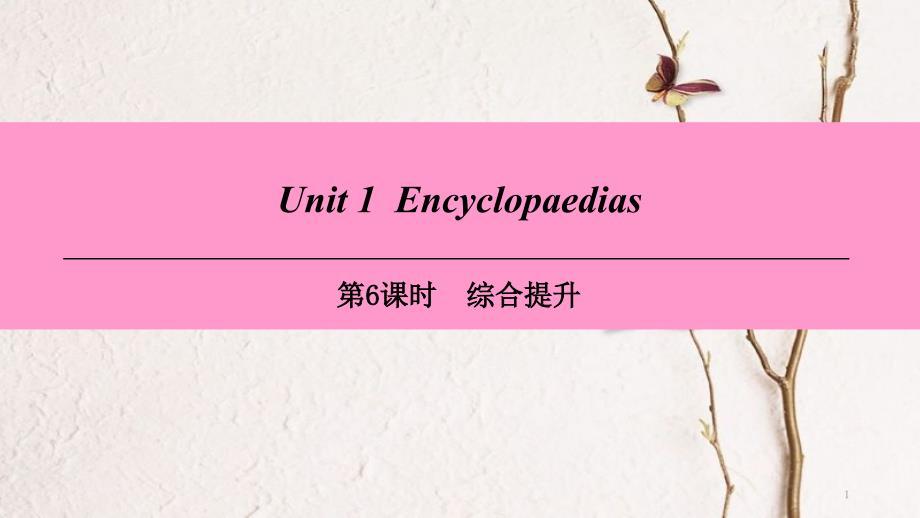 八年级英语上册 Module 1 Amazing things Unit 1 Encyclopaedias（第6课时）综合提升课件 牛津深圳版_第1页