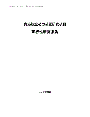 贵港航空动力装置研发项目可行性研究报告【范文】