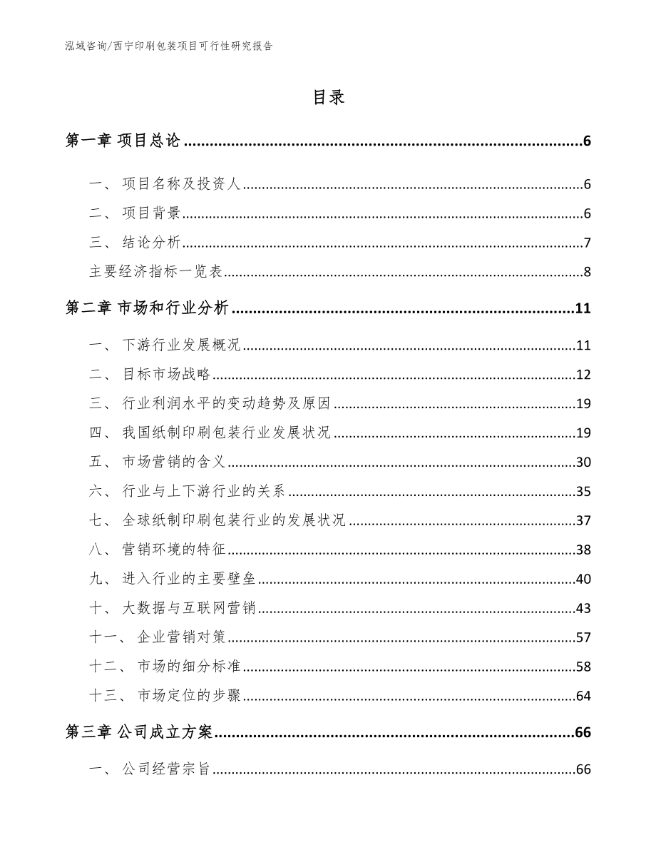 西宁印刷包装项目可行性研究报告参考范文_第1页
