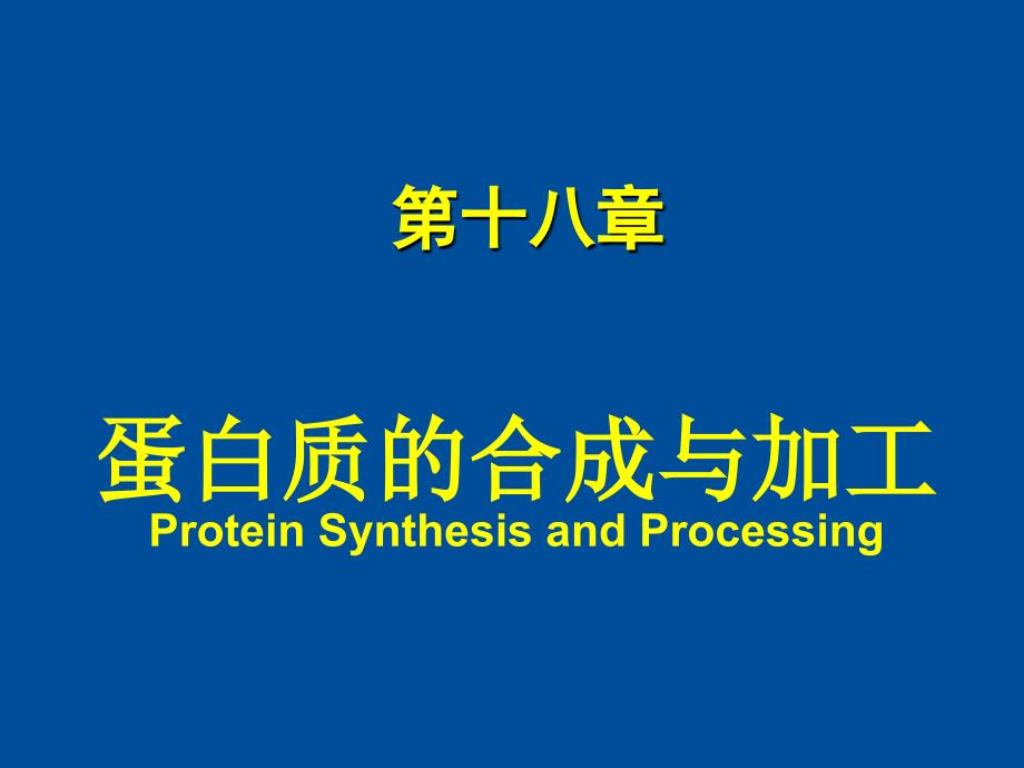 蛋白质合成与加工(翻译)(精品)_第1页