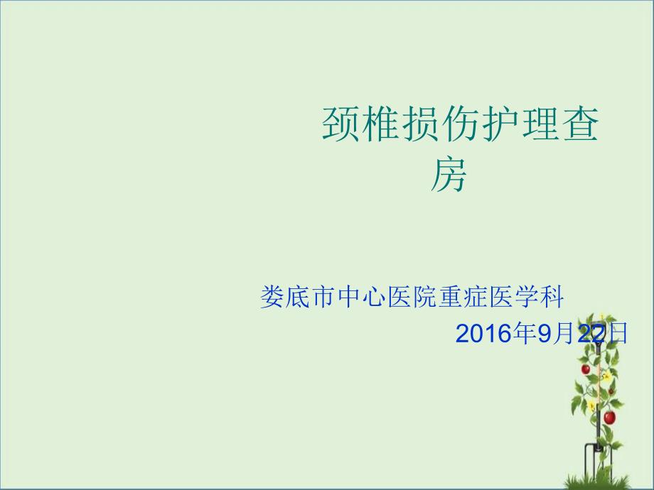 201609颈椎损伤护理查房优秀PPT_第1页